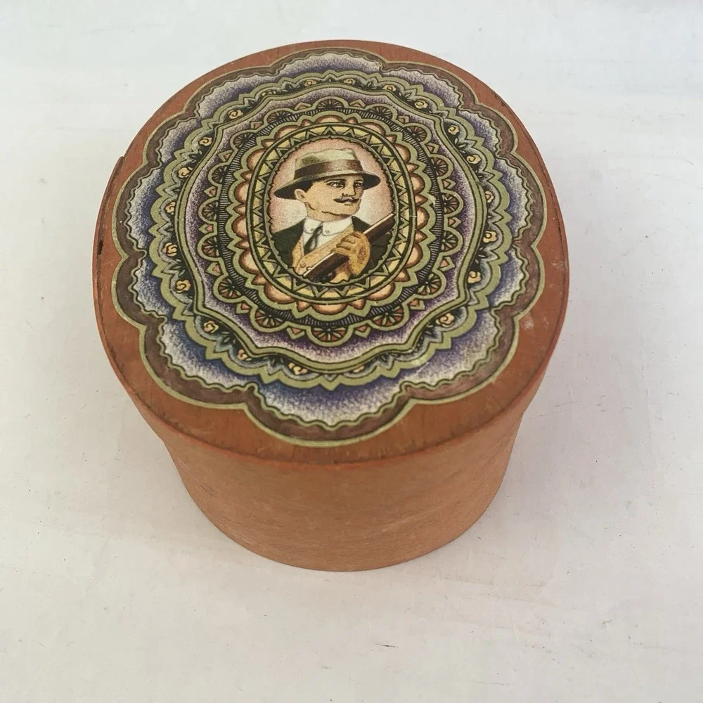 Vintage Dodo Designs Wooden Trinket Box Weird Decor England Button Stash Box